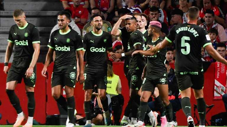 Гравці Жирони святкують гол / Фото EFE Гравці Жирони святкують гол / Фото EFE