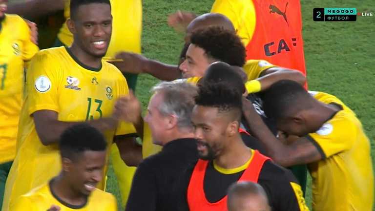 Збірна ПАР святкує / Скріншот з трансляції Збірна ПАР святкує / Скріншот з трансляції