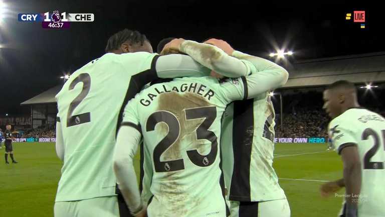 Челсі святкує гол / Скріншот з трансляції Челсі святкує гол / Скріншот з трансляції