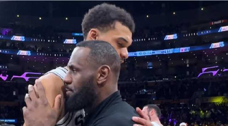 Віктор Вембаньяма і Леброн Джеймс / Скріншот з трансляції Віктор Вембаньяма і Леброн Джеймс / Скріншот з трансляції