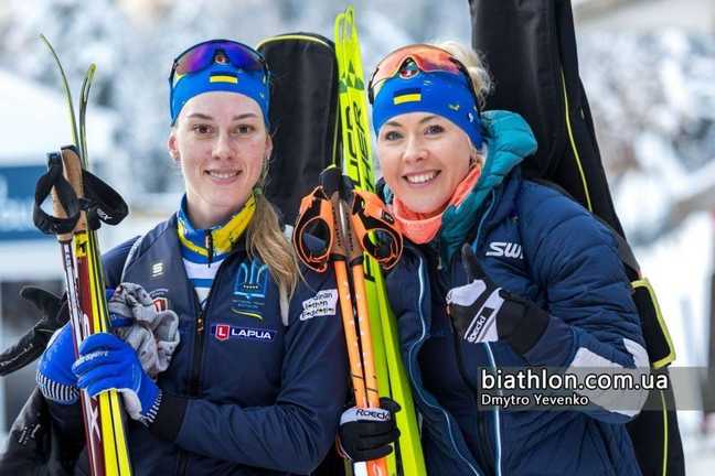 Христина Дмитренко та Юлія Джима / Фото Biathlon.com.ua / Dmytro Yevenko