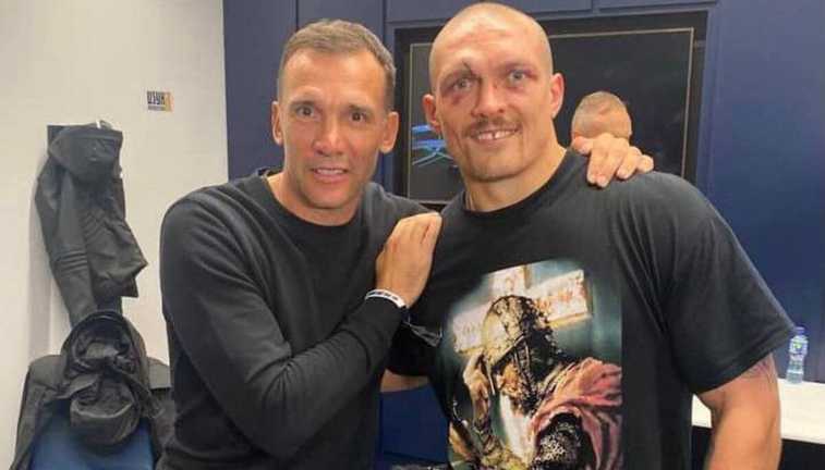 Андрей Шевченко и Александр Усик / Фото из соцсетей Андрей Шевченко и Александр Усик / Фото из соцсетей