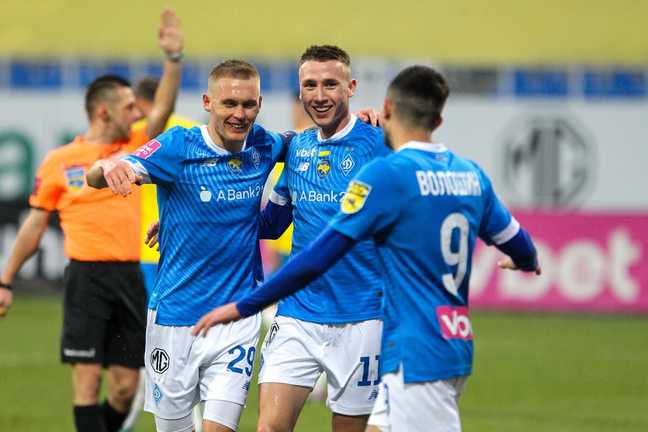 Гравці Динамо під час гри з Металістом 1925 / Фото ФК Динамо Гравці Динамо під час гри з Металістом 1925 / Фото ФК Динамо