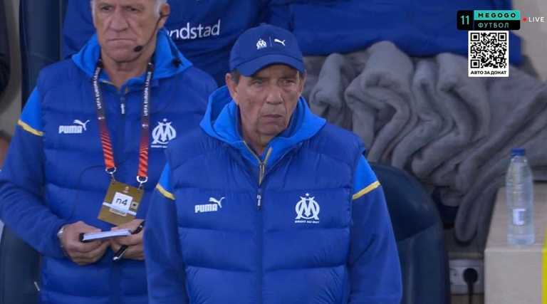 Жан-Луї Гассе (головний тренер Марселя) / Скріншот з трансляції Жан-Луї Гассе (головний тренер Марселя) / Скріншот з трансляції