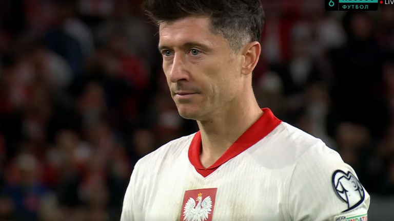 Роберт Левандовски / Скриншот трансляции Роберт Левандовски / Скриншот трансляции