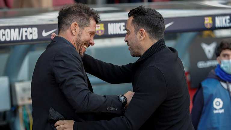 Дієго Сімеоне і Хаві / Фото EFE Дієго Сімеоне і Хаві / Фото EFE