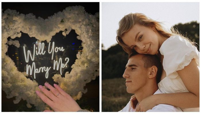 20-летний защитник Динамо сделал трогательное предложение очаровательной возлюбленной - романтические кадры