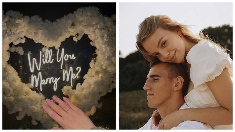 Максим Дячук з нареченою / Колаж Спорт 24 Максим Дячук з нареченою / Колаж Спорт 24