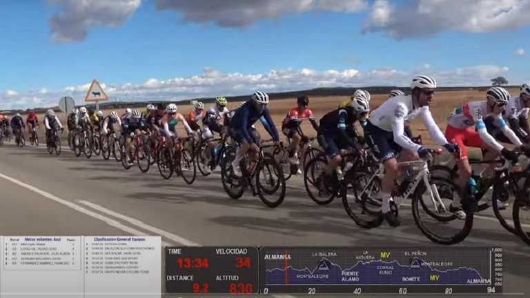 Перегони у Вільєні / Скріншот з трансляції Перегони у Вільєні / Скріншот з трансляції