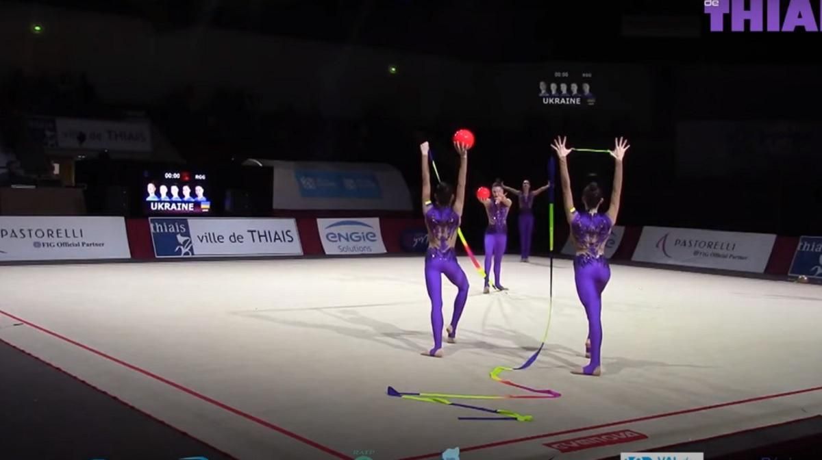 Збірна України з художньої гімнастики / Скріншот з трансляції