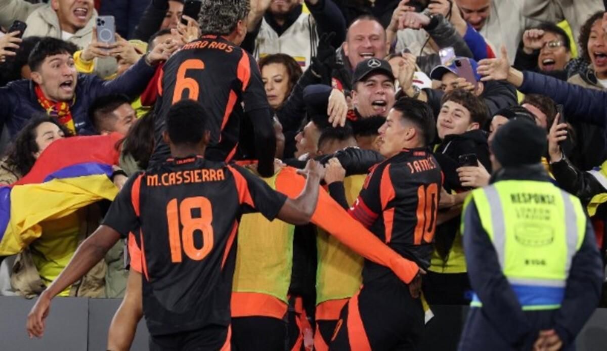 Гравці Колумбії святкують гол / Фото з відкритих джерел
