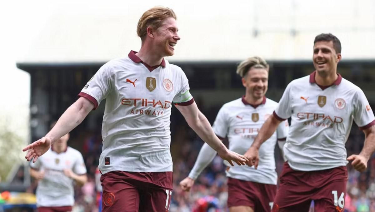 Игроки Ман Сити празднуют гол / Фото Imago