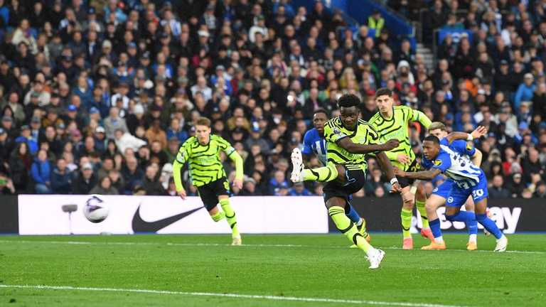 Бакайо Сака відкриває рахунок у матчі / https://twitter.com/Arsenal Бакайо Сака відкриває рахунок у матчі / https://twitter.com/Arsenal