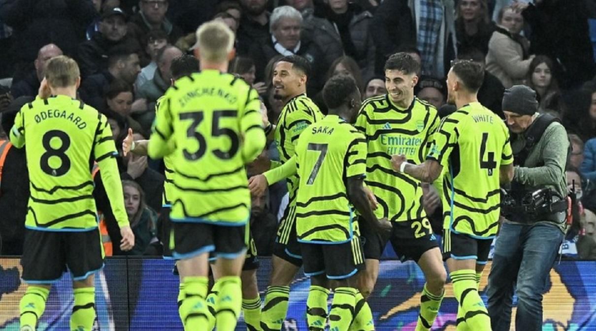 Гравці Арсенала святкують гол / Фото EFE