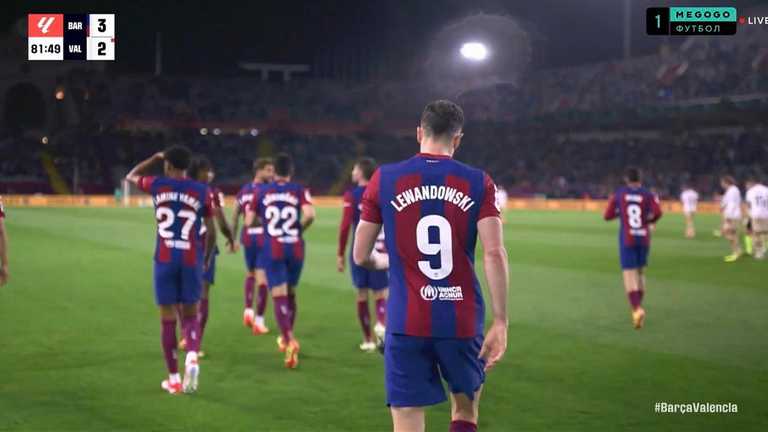Барселона перемогла Валенсію / Скріншот з трансляції Барселона перемогла Валенсію / Скріншот з трансляції