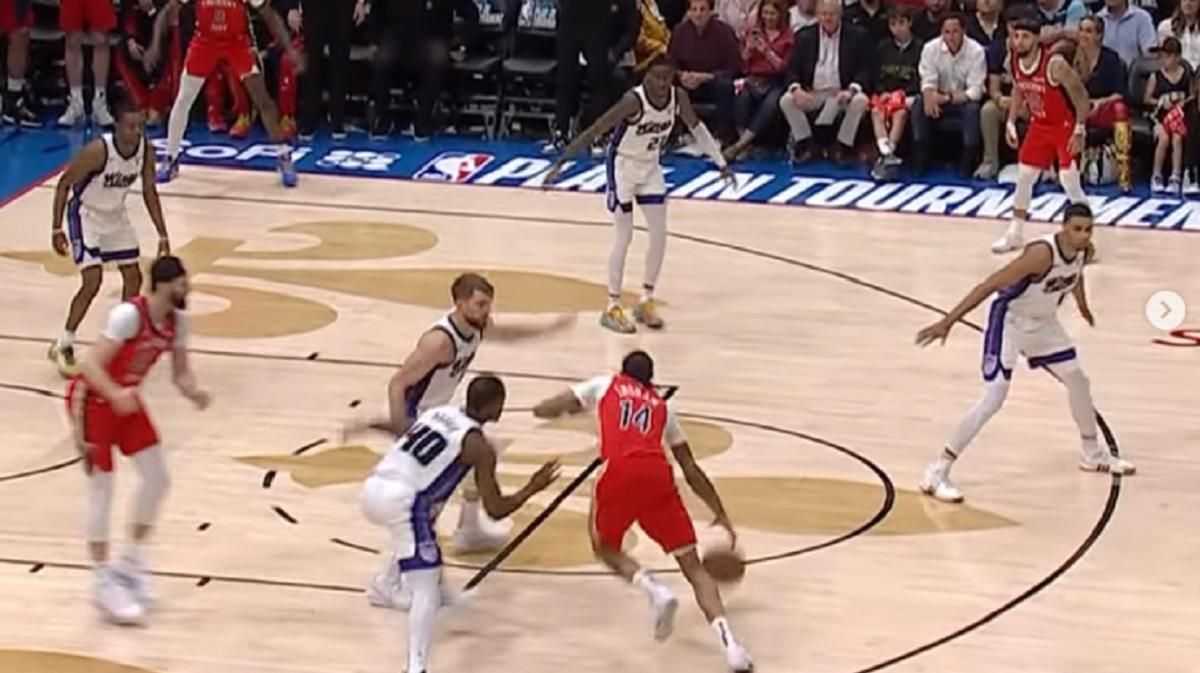 Новий Орлеан здолав Сакраменто / Скріншот з трансляції Новий Орлеан здолав Сакраменто / Скріншот з трансляції