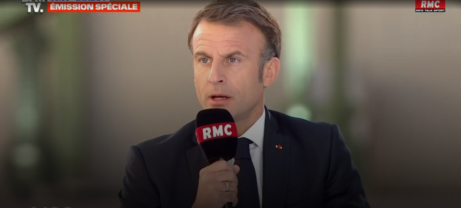 Еммануель Макрон / Скриншот трансляції Еммануель Макрон / Скриншот трансляції