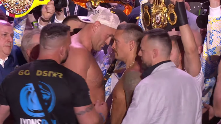 Усик – Ф'юрі / Скріншот з відео Усик – Ф'юрі / Скріншот з відео