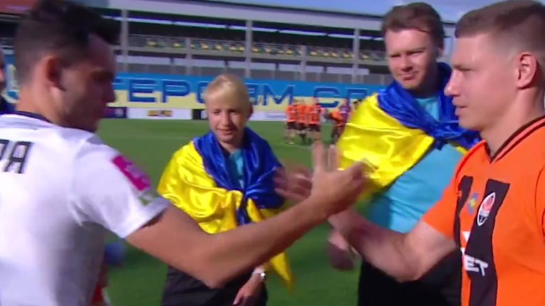 Путря і Матвієнко перед матчем / Скріншот з відео Путря і Матвієнко перед матчем / Скріншот з відео