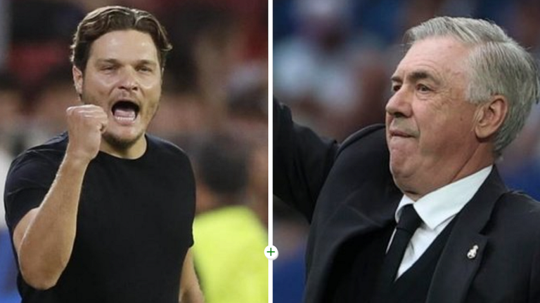 Едін Терзіч і Карло Анчелотті / Фото EFE Едін Терзіч і Карло Анчелотті / Фото EFE