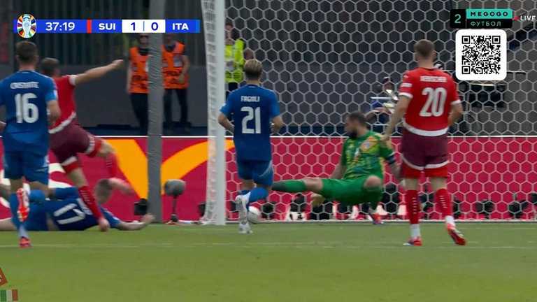 Швейцарія перемогла Італію / Скріншот з трансляції Швейцарія перемогла Італію / Скріншот з трансляції