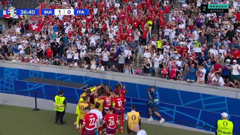 Швейцарія вийшла у чвертьфінал Євро-2024 / Скріншот з трансляції Швейцарія вийшла у чвертьфінал Євро-2024 / Скріншот з трансляції