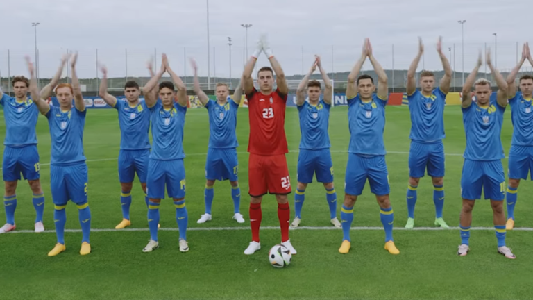 Игроки сборной Украины / Скриншот из видео Игроки сборной Украины / Скриншот из видео