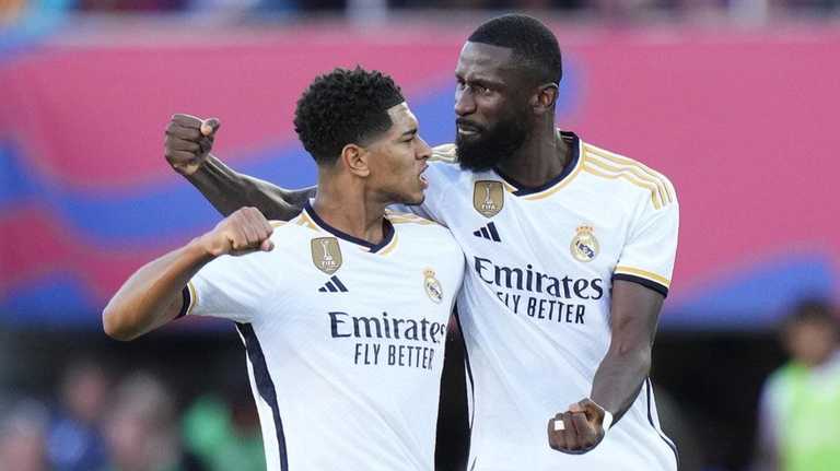 Беллінгем і Рюдігер / Фото EFE Беллінгем і Рюдігер / Фото EFE