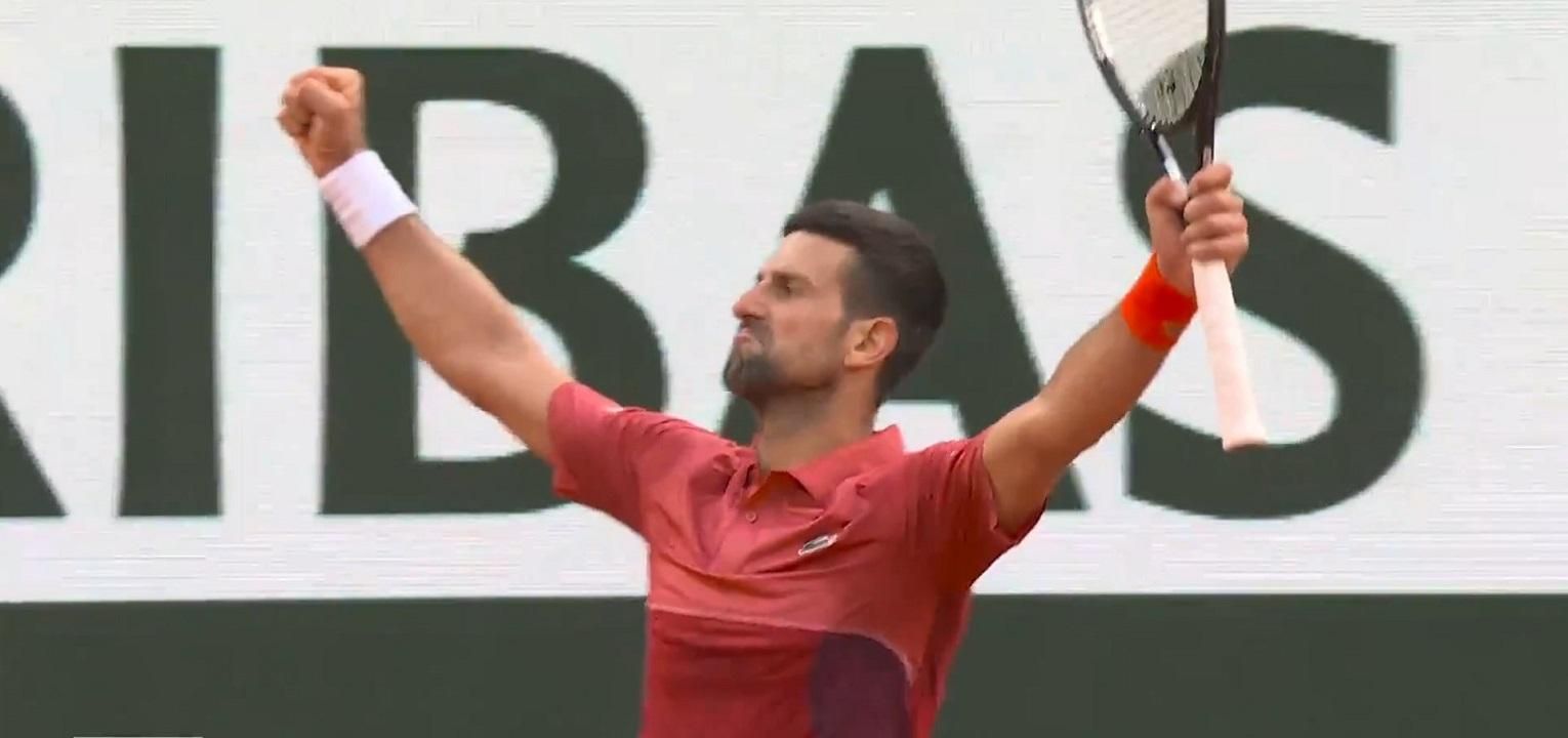 Новак Джокович / Скриншот трансляции Новак Джокович / Скриншот трансляции