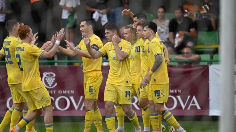 Сборная Украины в матче с Молдовой / фото УАФ Сборная Украины в матче с Молдовой / фото УАФ