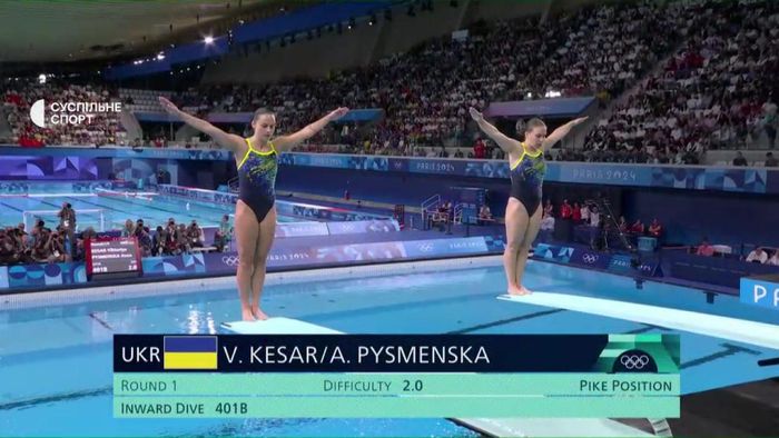 Кесарь и Письменская заняли предпоследнее место на Олимпиаде-2024 по синхронным прыжкам - первый финал с участием украинцев