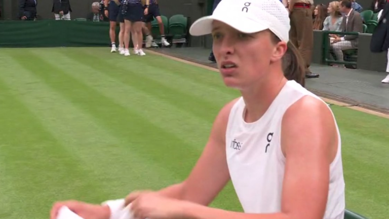 Ига Свёнтек / Скриншот с трансляции Ига Свёнтек / Скриншот с трансляции