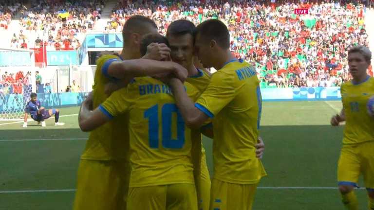 Олімпійська збірна України / Скріншот з трансляції Олімпійська збірна України / Скріншот з трансляції