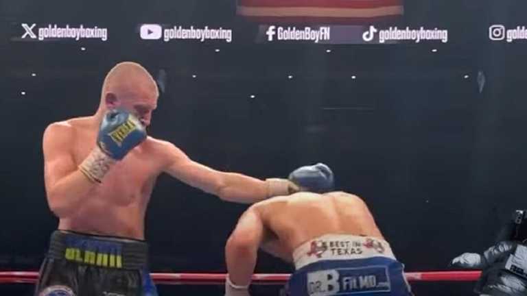 Богачук атакує Ортіса / Скріншот з трансляції Богачук атакує Ортіса / Скріншот з трансляції