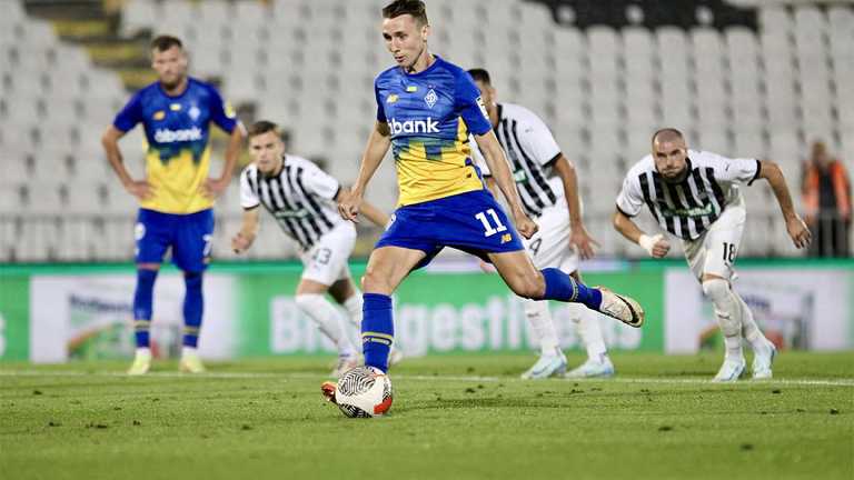 Владислав Ванат в матче против Партизана / фото ФК Динамо Киев Владислав Ванат в матче против Партизана / фото ФК Динамо Киев