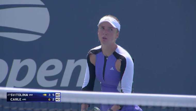 Еліна Світоліна / Скриншот із трансляції Еліна Світоліна / Скриншот із трансляції