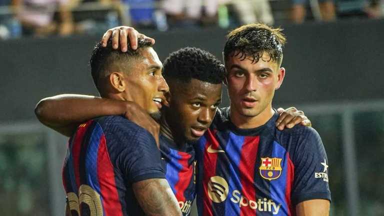 Ансу Фаті (по центру) / Getty Images Ансу Фаті (по центру) / Getty Images