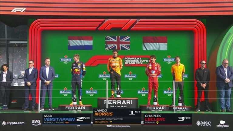 Подіум Гран-прі Нідерландів / фото: /x.com/f1 Подіум Гран-прі Нідерландів / фото: /x.com/f1