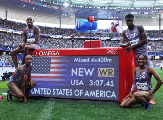 Збірна США встановила світовий рекорд у змішаній естафеті 4x400 метрів на ОІ-2024 з легкої атлетики 