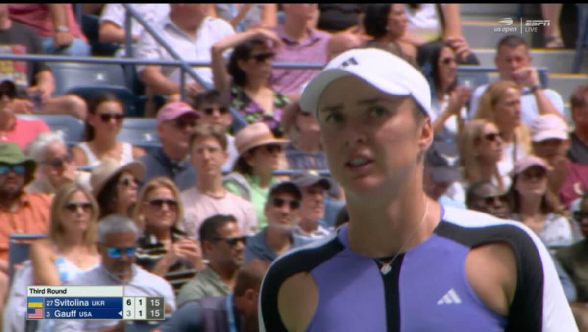 Еліна Світоліна / Скриншот із трансляції Еліна Світоліна / Скриншот із трансляції