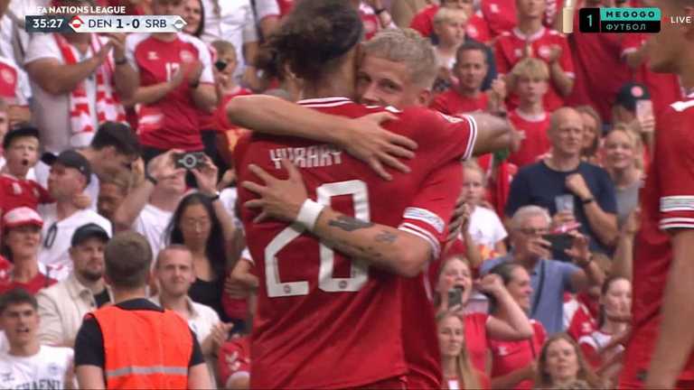 Данія обіграла Сербію / Скріншот з трансляції Данія обіграла Сербію / Скріншот з трансляції