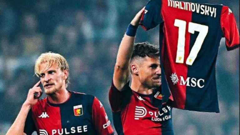 Пінамонті з футболкою Маліновського / Фото DAZN Пінамонті з футболкою Маліновського / Фото DAZN