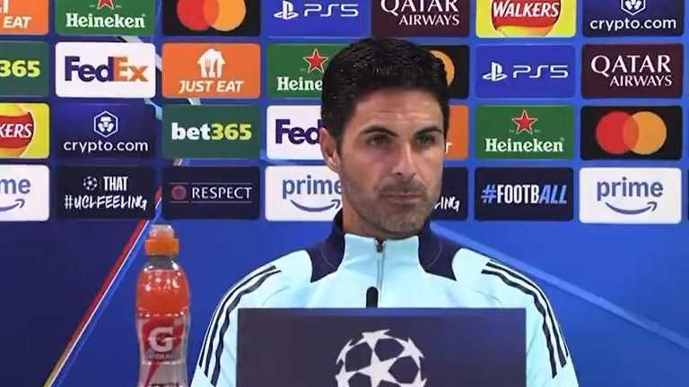 Мікель Артета / скріншот з прес-конференції Мікель Артета / скріншот з прес-конференції