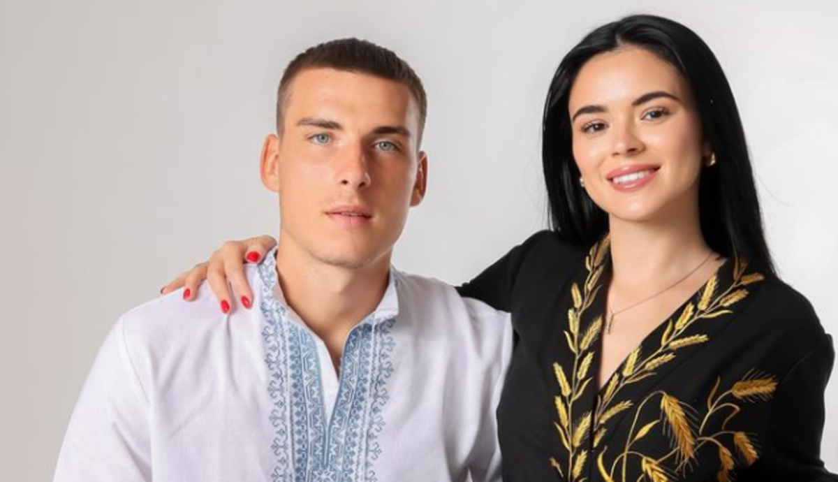 Андрій Лунін з дружиною / Фото з Instagram