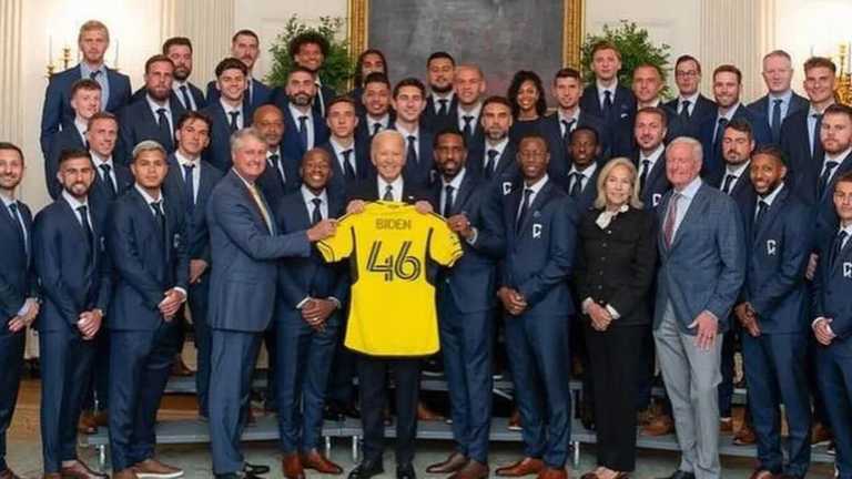 Гравці Коламбус Крю з Байденом / Фото з Instagram Гравці Коламбус Крю з Байденом / Фото з Instagram