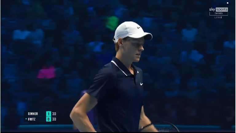 Яннік Сіннер / Скріншот з трансляції Яннік Сіннер / Скріншот з трансляції