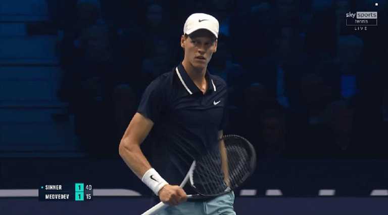 Яннік Сіннер / Скріншот з трансляції Яннік Сіннер / Скріншот з трансляції