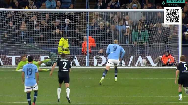 Холанд оформил дубль / Скриншот из видео Холанд оформил дубль / Скриншот из видео