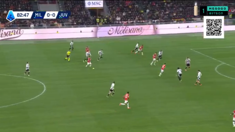 Милан – Ювентус / Скриншот с матча Милан – Ювентус / Скриншот с матча