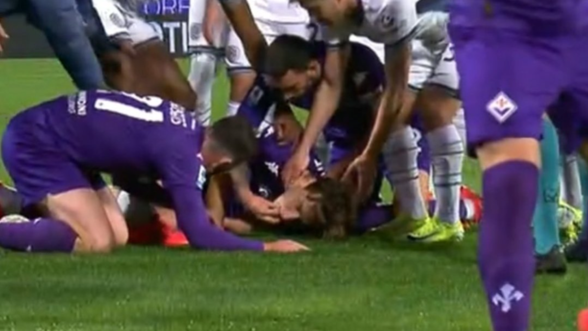 Падіння Бове під час матчу / Скріншот 